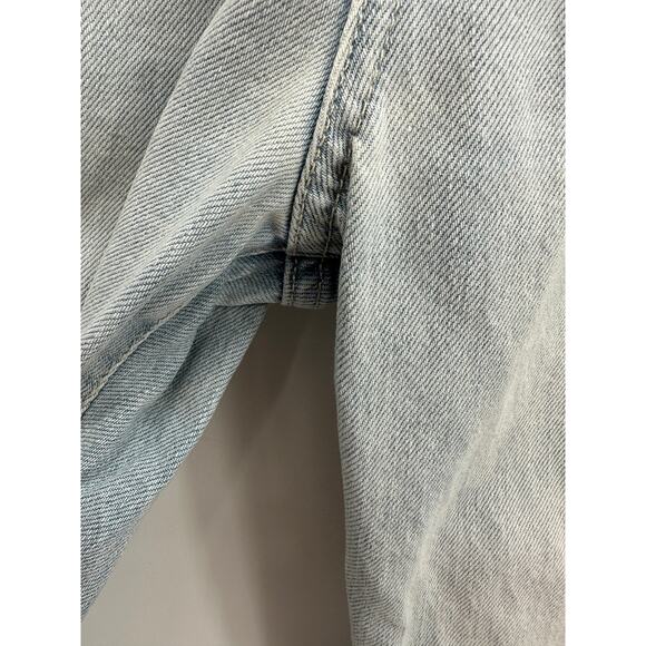 7 For All Mankind Easy Straight Button Fly Light Wash Blue Jeans Women's Size 25 - Picture 6 of 13